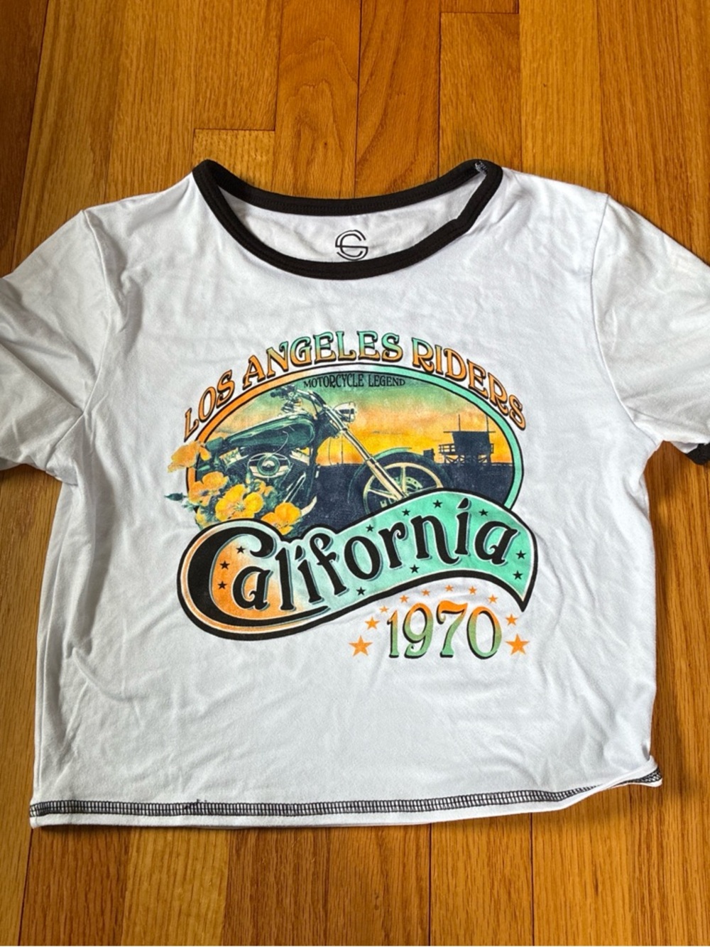 Los Angeles Riders California 1970 White Ringer Tee
